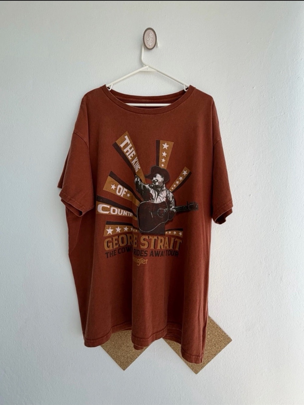 Wrangler Brown George Strait Graphic Short Sleeve Tee